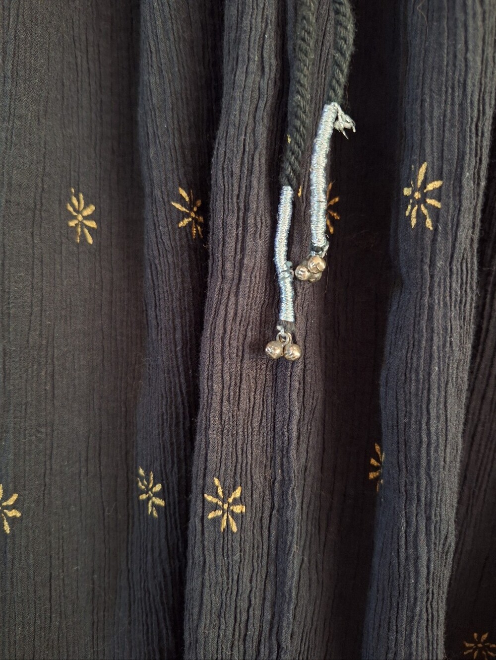 Free People Black Dress - Witchy Cottagecore Whimsigoth Summer Festival Size S - Picture 3 of 4